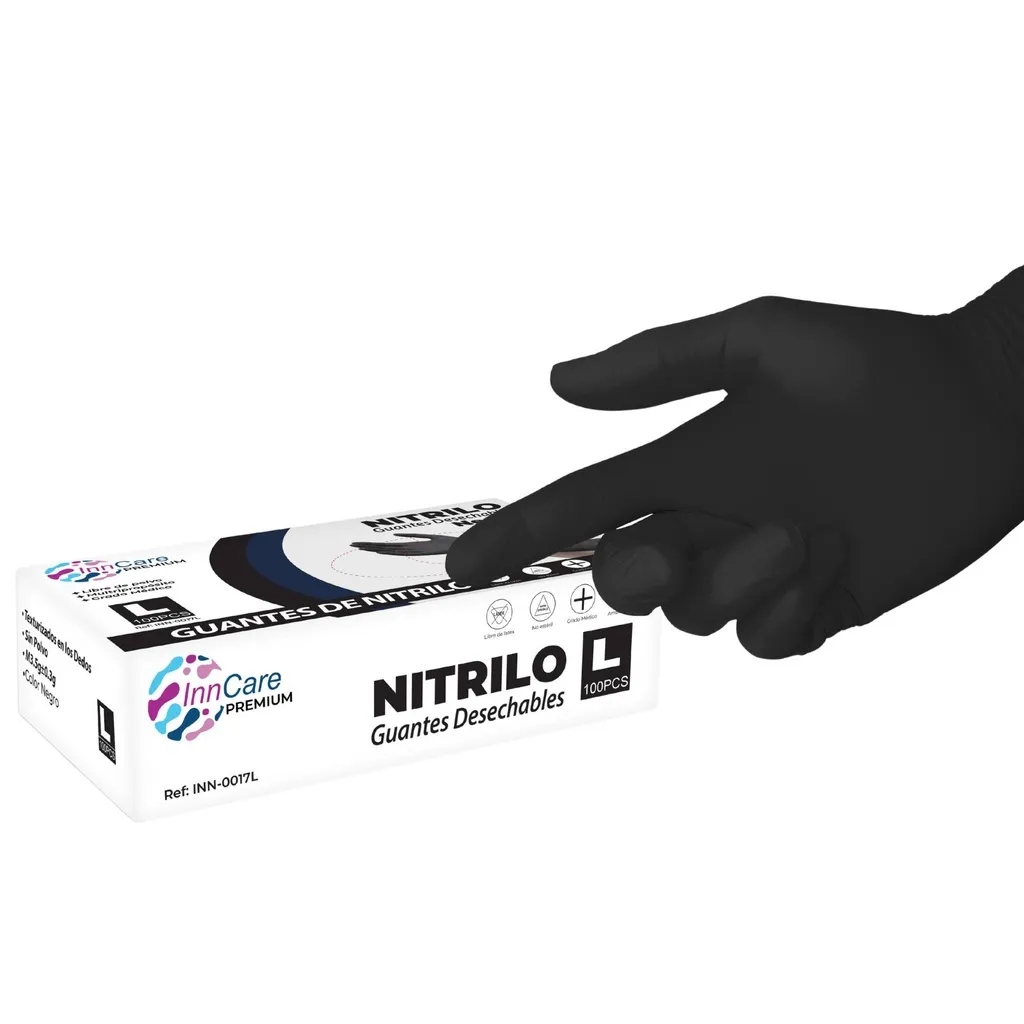[INN-0017XL] Guantes de Nitrilo Premium Negro InnCare (XL) (1).webp