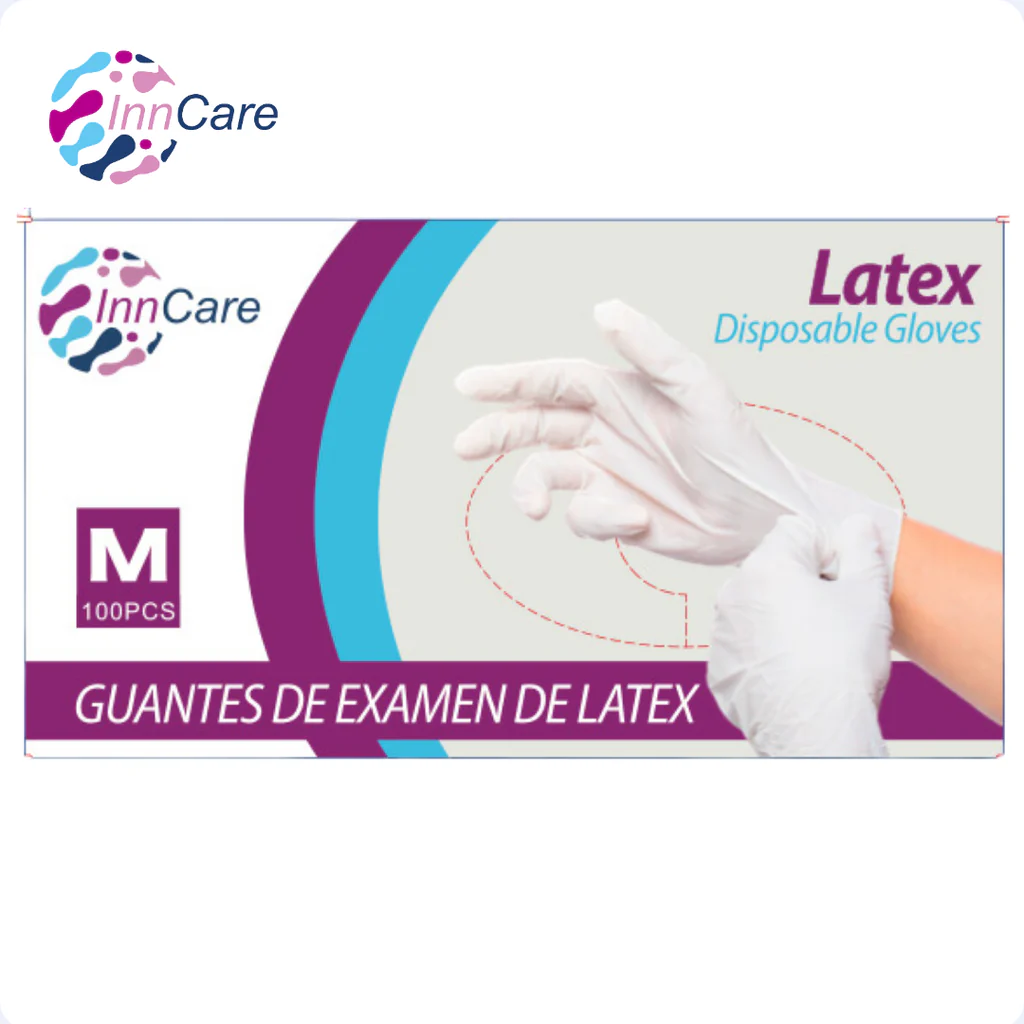 GUANTES DE LATEX INNCARE M PAQ 100
